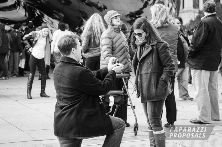 Photo Chicago Proposal Ideas – Millennium Park – Arthur & Claudia’s Proposal