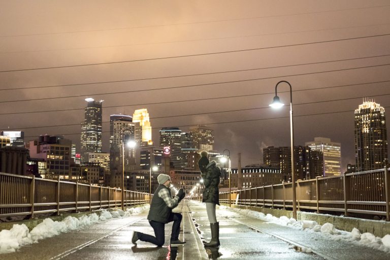Photo Perfect Proposal in Minneapolis: Stone Arch Bridge Photo Perfect Proposal in Minneapolis: Stone Arch Bridge