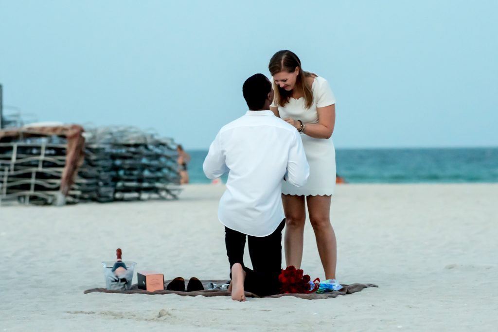 Photo How to Propose in Miami with a Surprise Romantic Champagne and Roses Setup