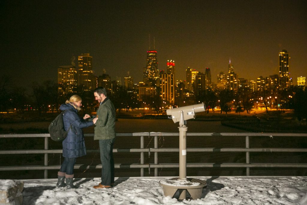 Photo Chicago Lincoln Park Engagement Proposal Photography: Neil and Kelly
