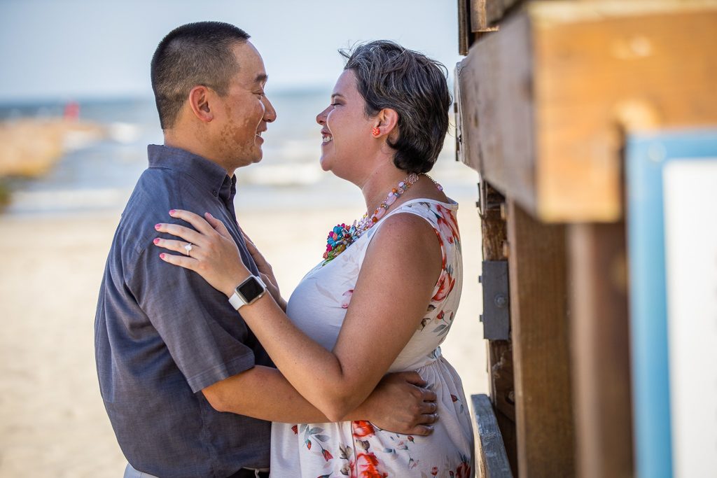 Photo Galveston Engagement Proposal Photographer: Anthony’s Beach Proposal