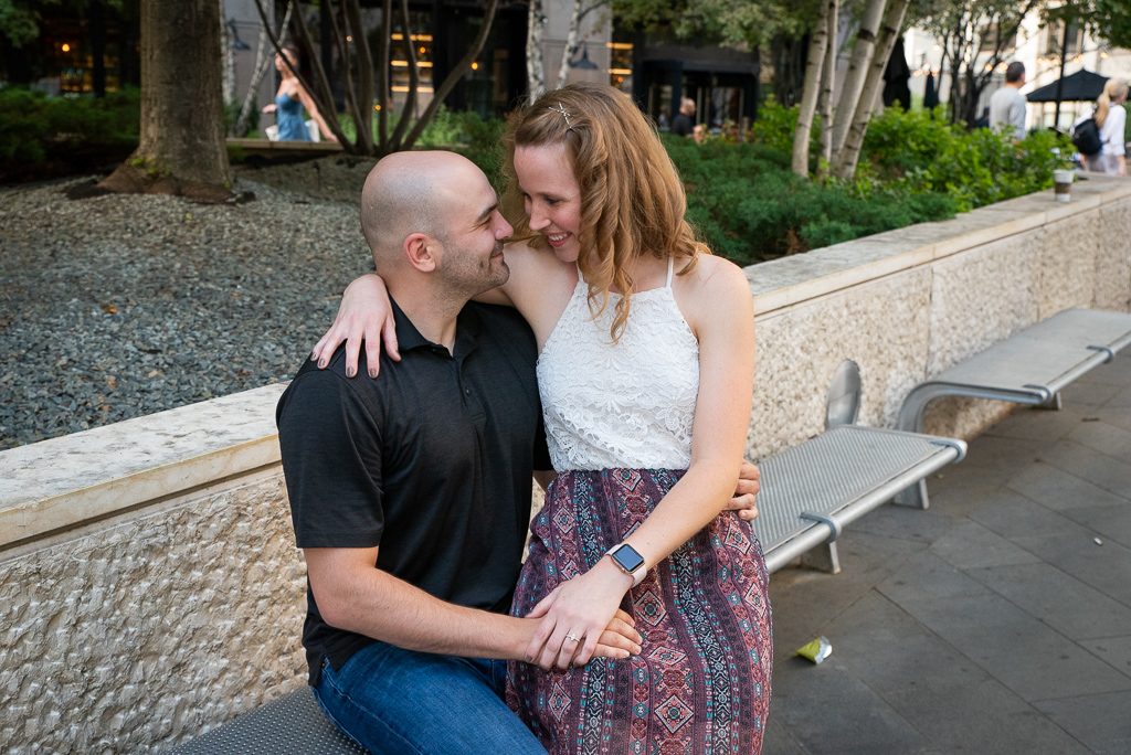 Photo Chicago Engagement Proposal Photographer: Lance’s Riverwalk Proposal