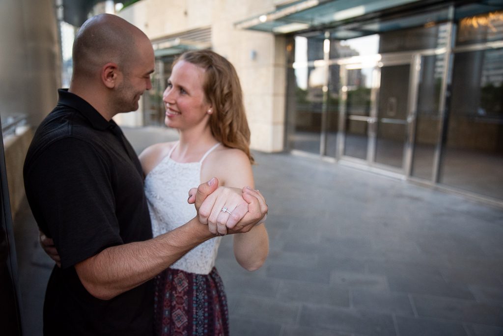 Photo Chicago Engagement Proposal Photographer: Lance’s Riverwalk Proposal