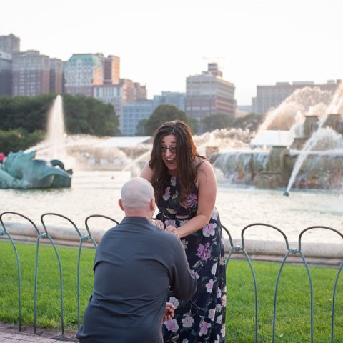 Brians beautiful Buckingham fountain proposal, Chicago